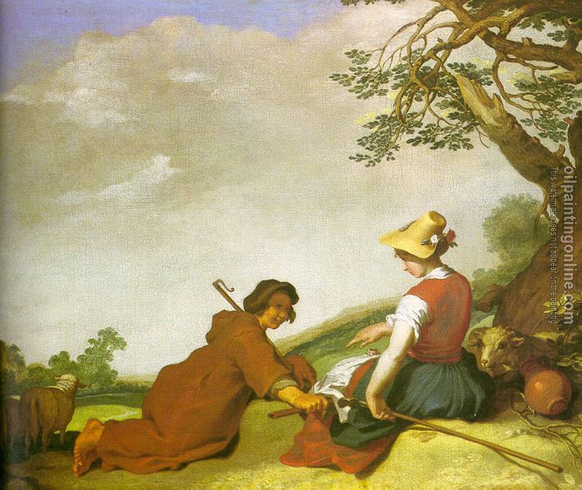 Abraham Bloemaert - Shepherd And Shepherdess